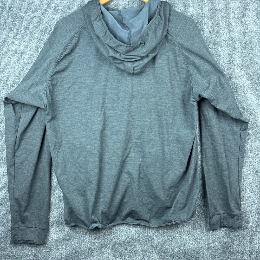 Uniqlo Dry-Ex Lightweight Athletic Jacket Full Zip Mens Large Gray Hooded Baggy - Picture 5 of 8